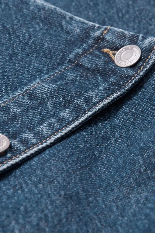 Jupe Portefeuille Midi En Denim