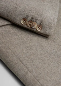 Manteau à Boutonnage Simple En Laine