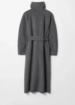 Manteau à Col Cheminée En Laine