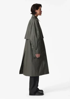Manteau En Coton à Poches Plaquées