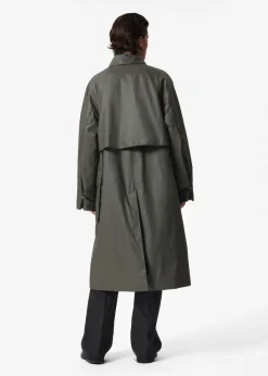Manteau En Coton à Poches Plaquées