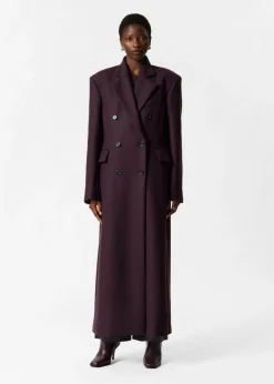 Manteau Long En Laine Mélangée