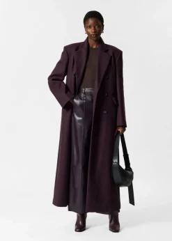 Manteau Long En Laine Mélangée