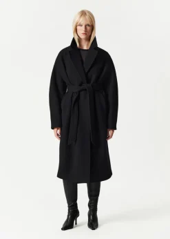 Manteau Volumineux En Laine Avec Ceinture
