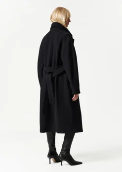 Manteau Volumineux En Laine Avec Ceinture