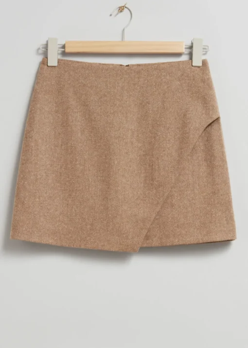 Mini-jupe Asymétrique En Tweed