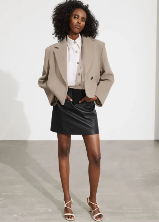 Mini-jupe En Cuir