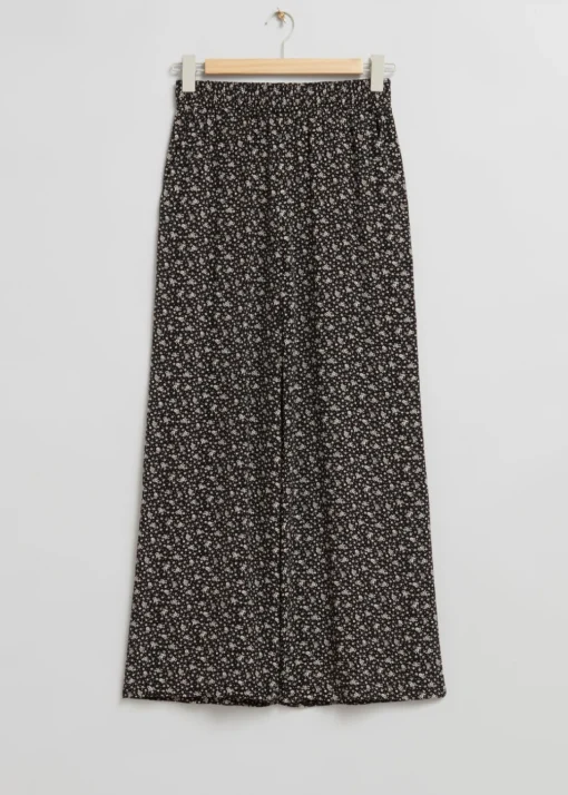 Pantalon Ample En Tissu Imprimé