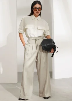 Pantalon Ceinturé Large