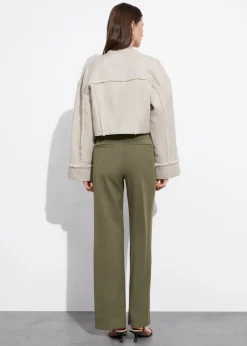 Pantalon Large à Plis Marqués