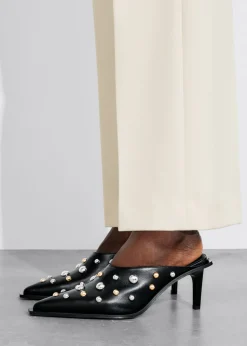 Pantalon Large à Plis Marqués
