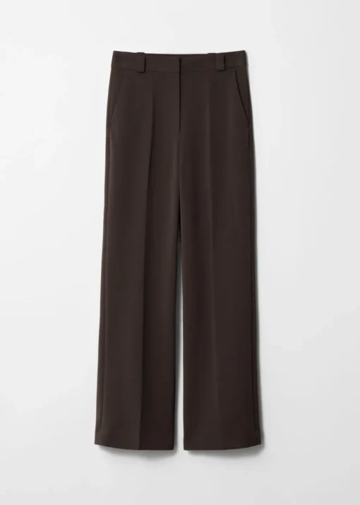 Pantalon Large à Plis Marqués
