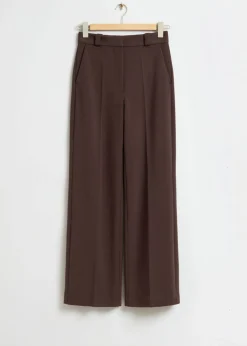 Pantalon Large à Plis Marqués