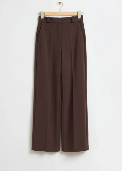 Pantalon Large à Plis Marqués