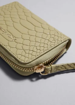 Portefeuille En Cuir Relief Serpent