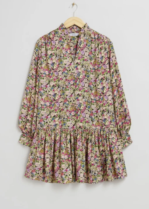 Robe Courte Ample à Volants