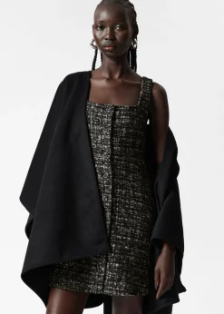 Robe Courte Sans Manches En Tweed