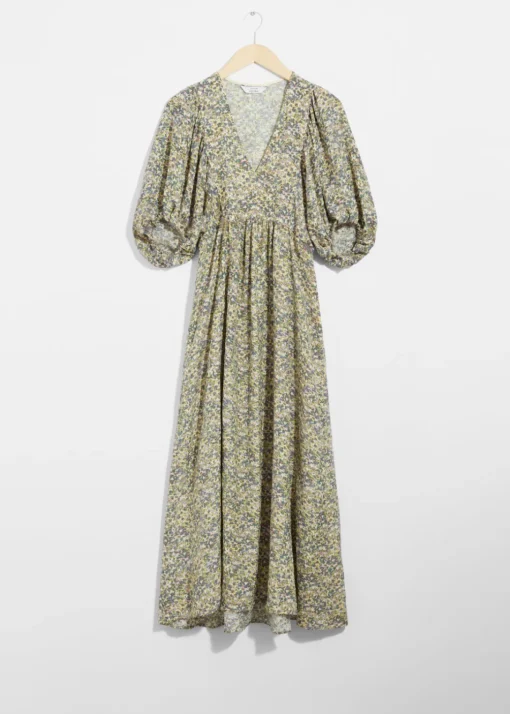 Robe Longue à Manches Ballon