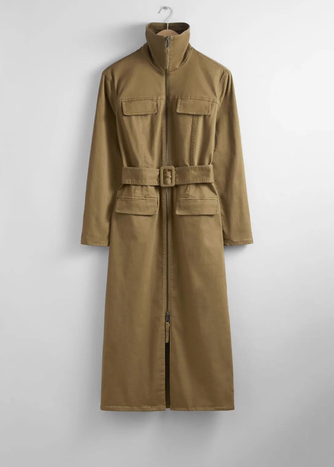 Robe Midi Ceinturée De Style Utilitaire