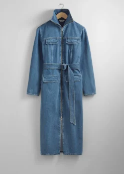 Robe Midi Ceinturée De Style Utilitaire