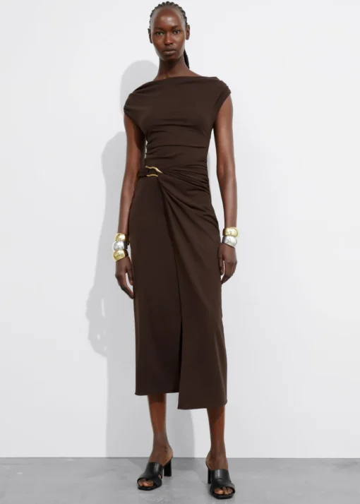 Robe Midi Drapée