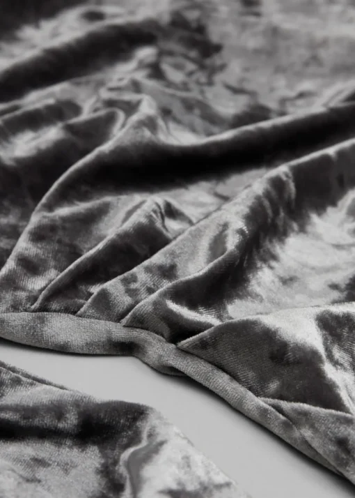 Robe Midi Drapée En Velours