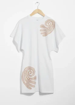 Robe T-shirt Courte Brodée