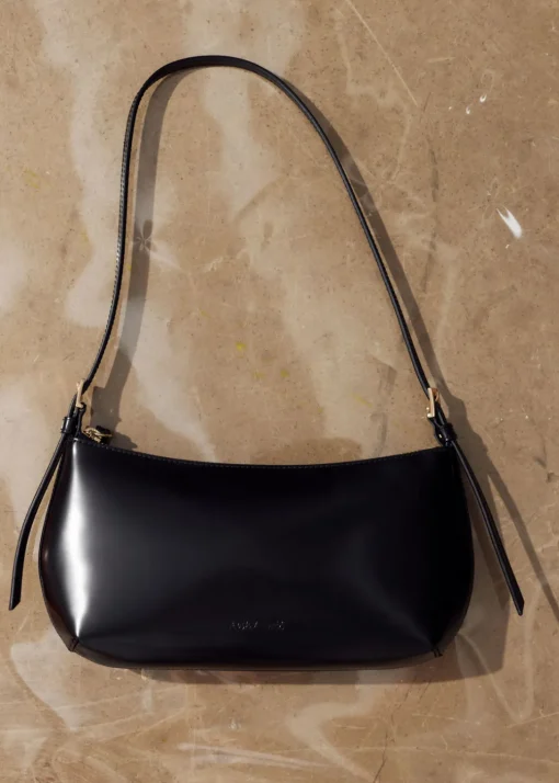 Sac à Bandoulière En Cuir Brillant