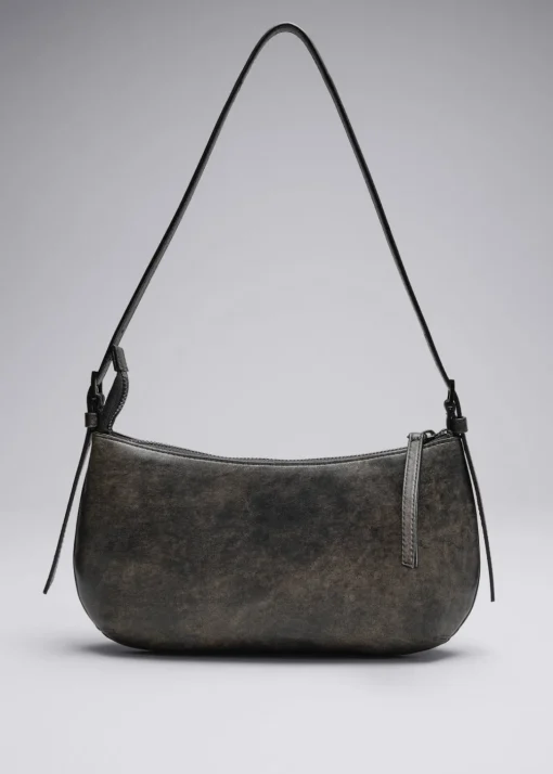 Sac à Bandoulière En Cuir Brillant