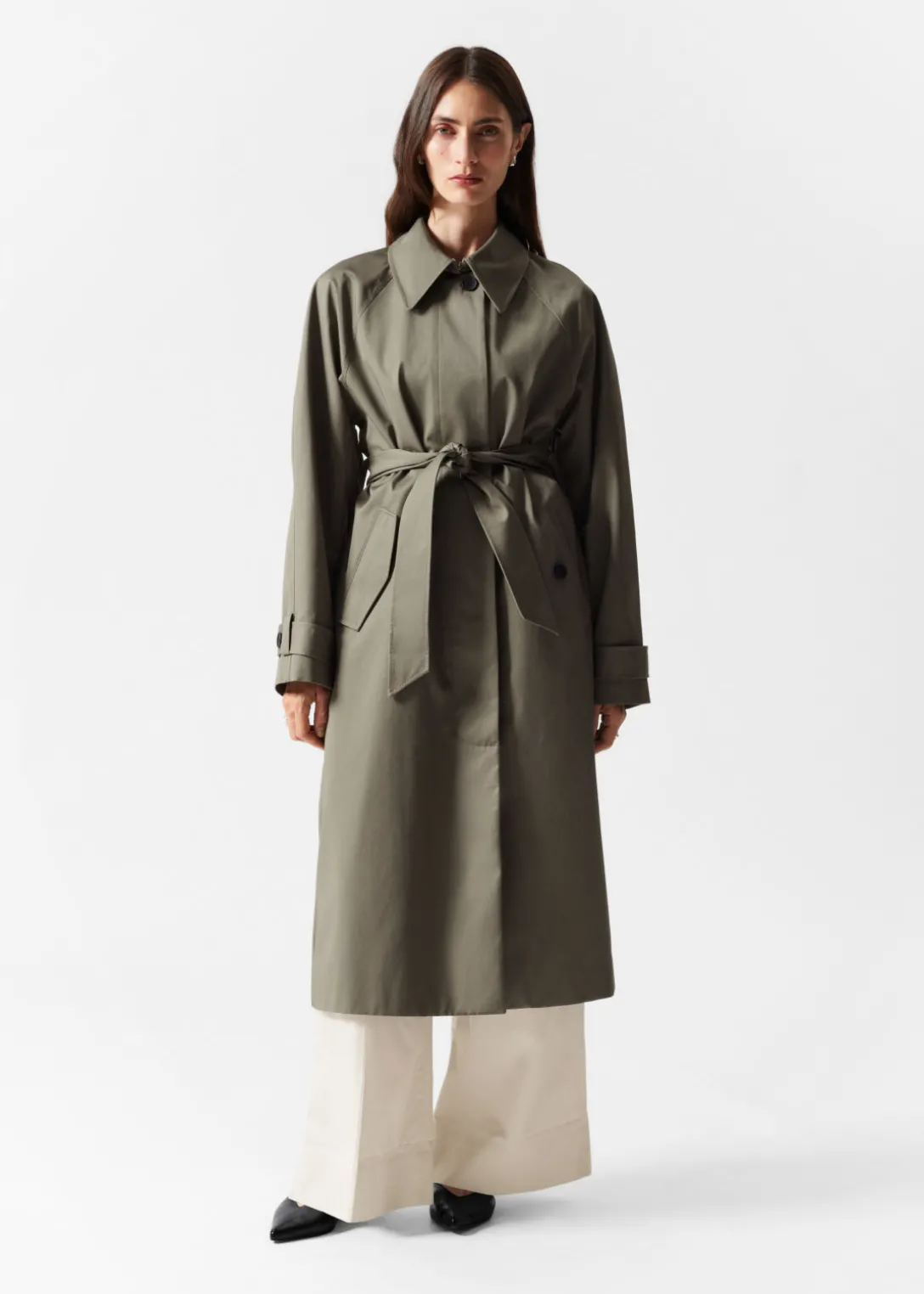 Trench-coat à Boutonnage Simple
