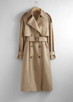 Trench-coat Avec Ceinture à Boucle