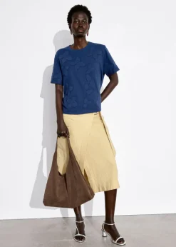 T-shirt à Motifs Floraux Appliqués