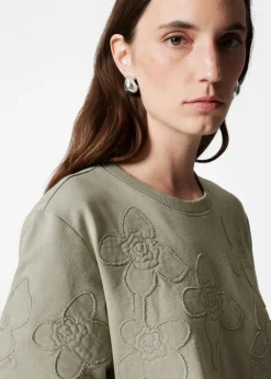 T-shirt à Motifs Floraux Appliqués