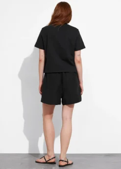 T-shirt à Motifs Floraux Appliqués