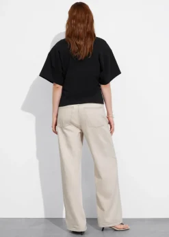 T-shirt à Motifs Floraux Appliqués