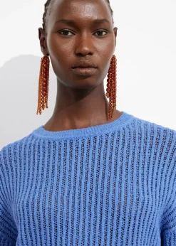 T-shirt En Maille Côtelée Transparente