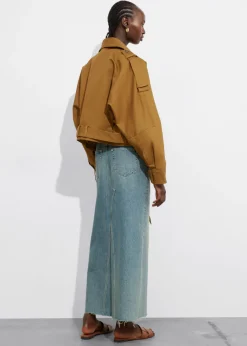 Veste Ceinturée à Poches Plaquées