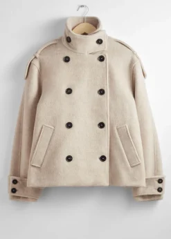 Veste En Laine à Double Boutonnage